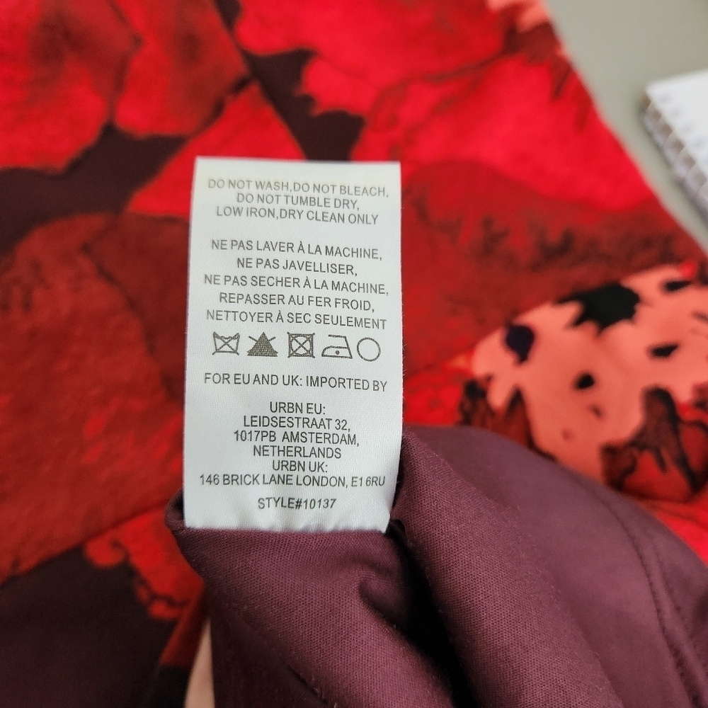 Anthropologie Hutch Poppy Puffed Sleeve Red Mini Dress, Sz 12 - Picture 8 of 9